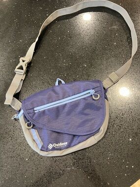 Outdoor Products Navy and Light Blue Crossbody Bag
